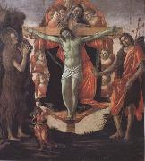 Trinity with Mary Magdalene,St John the Baptist,Tobias and the Angel Sandro Botticelli